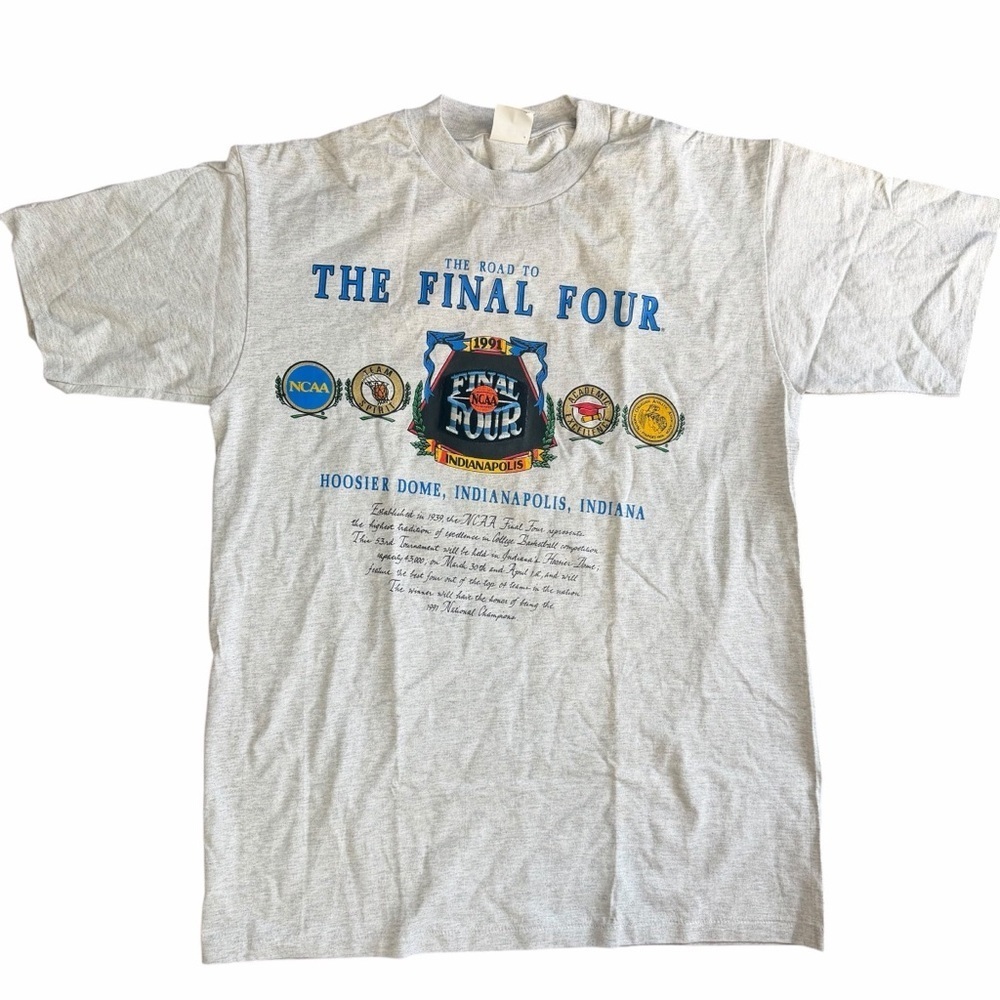 3/$30☀️ Vintage 1991 NCAA Final Four Champions Shirt Indianapolis Nutmeg